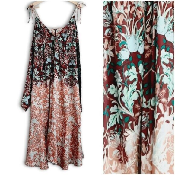 Gorgeous Free People Neutrals Floral Midi Maxi Dress Small - Picture 2 of 16